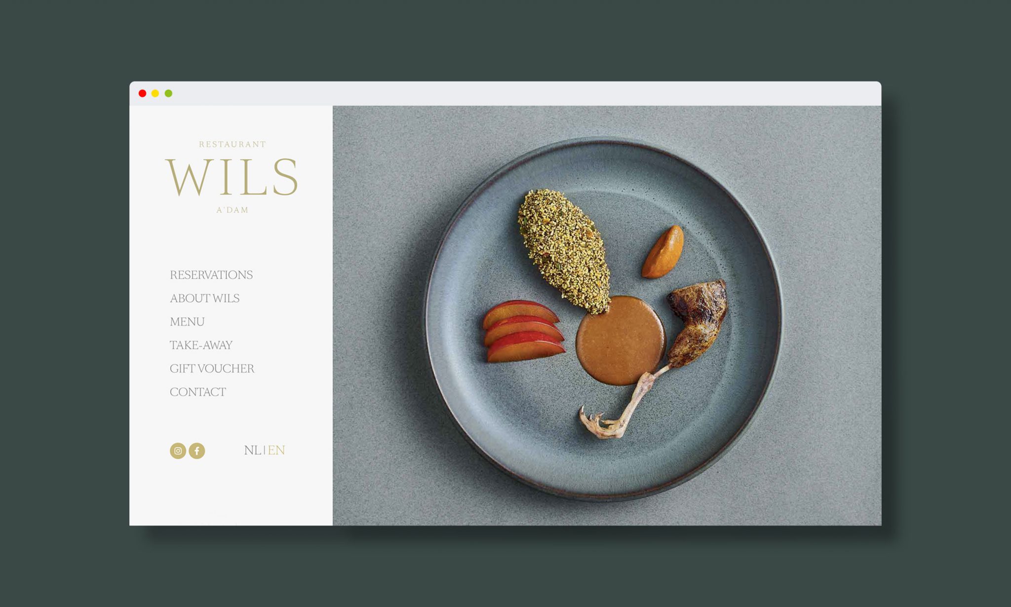 Wils Amsterdam Restaurant online identity